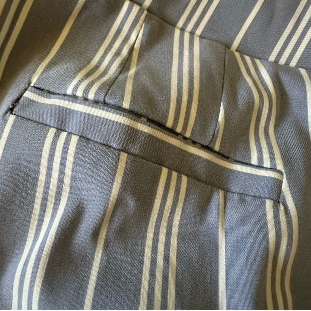 Soho Apparel Blue and White Striped Pants